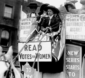 Womens Suffrage Protestors Riding A Horse Drawn Tram Womens Suffrage Horse And Tram